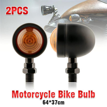 2PCS 12V Motorcycle Bike Bulb Amber Blinkers Front / Back Turn Signal Indicator - Aimall