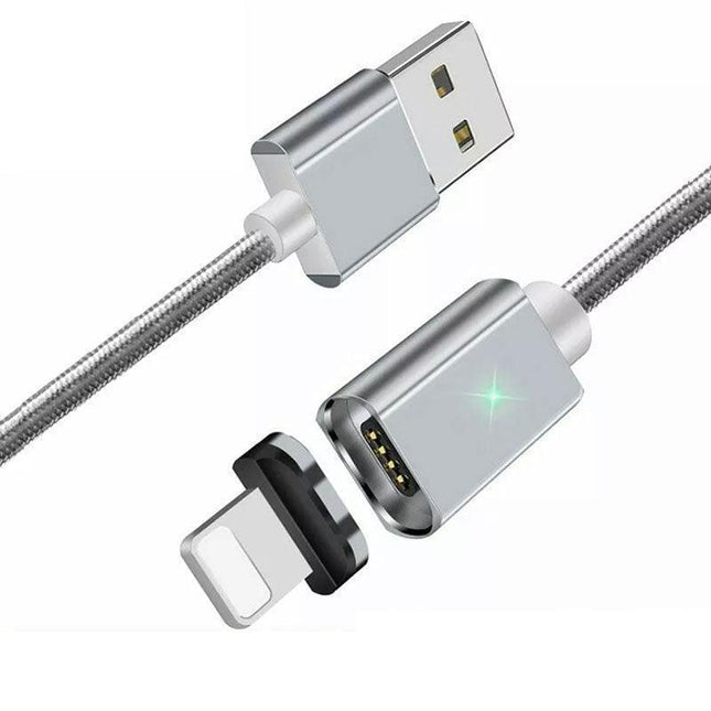 Silver Essager Magnetic Fast Charging Data USB Cable for iPhone - Aimall