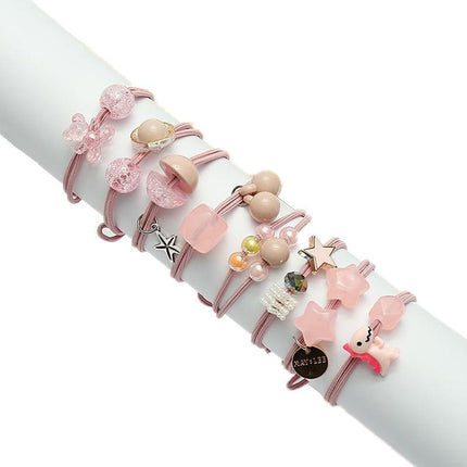 8PCS Baby Kids Girl Hair Bands Elastic Rope Ties Ponytail Holders Accessories - Aimall