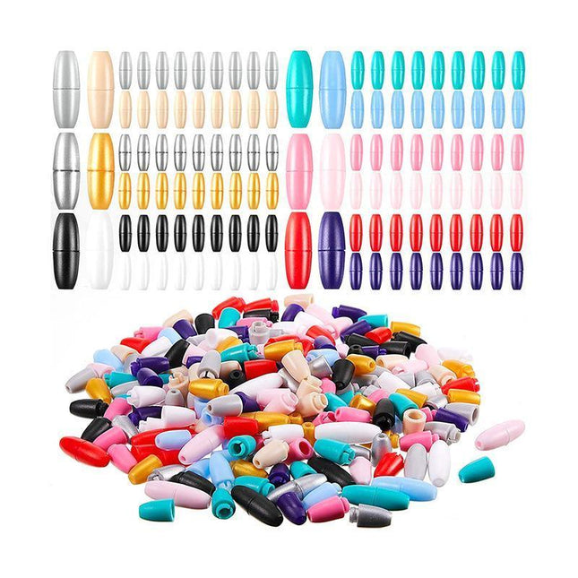 10-50X Colourful Breakaway Plastic Clasps Silicone Bead Necklace Lanyard Safety Pop - Aimall