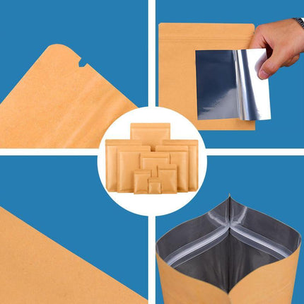 Kraft Paper Mylar Storage Self Seal Packing Pouches Aluminum Foil Packaging Bag - Aimall