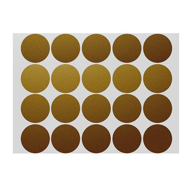 Gold Assorted Sizes Colour Sticker Dots Adhesive Round Labels Circular Spot Scrapbook - Aimall