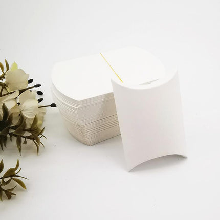 100x Pillow Favor Bag Candy Gift Box Kraft Paper Gift Favour Wedding 10Colours - Aimall
