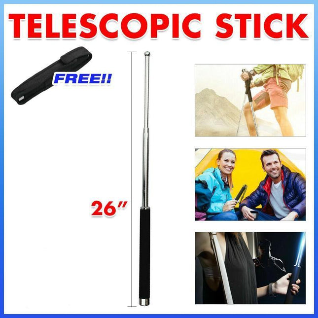 26" Non-Slip Portable Telescopic Stick Pocket Retractable Outdoor Climbing Tool - Aimall