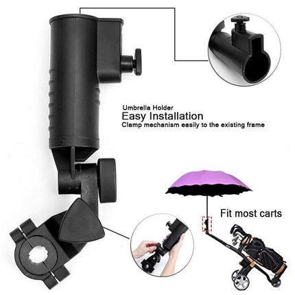 Durable Golf Umbrella Holder For Buggy Cart/ Baby Pram/ Wheelchair Clicgear - Aimall