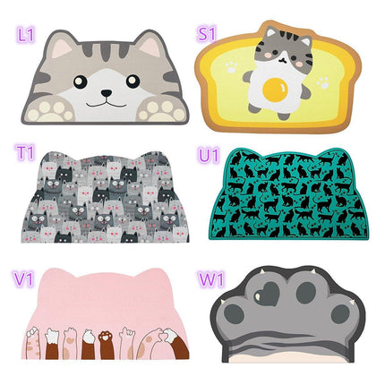 Cartoon Pet Diatomite Floor Mat Non Slip Cat and Dog Feeding Mat for Food Water