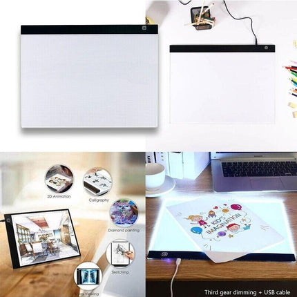 A3 LED Light Copy Tracing Art Tattoo Box Stencil Board Drawing Design Table Pad - Aimall