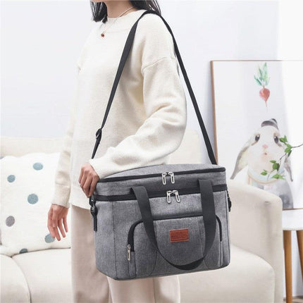 Insulated Lunch Bag with Shoulder Strap - Aimall