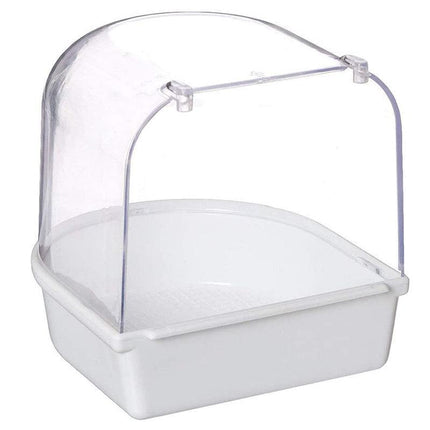 Bird Water Bath Tub For Pet Cage Hanging Bowl Parrot Birdbath Pet Cleaning - Aimall
