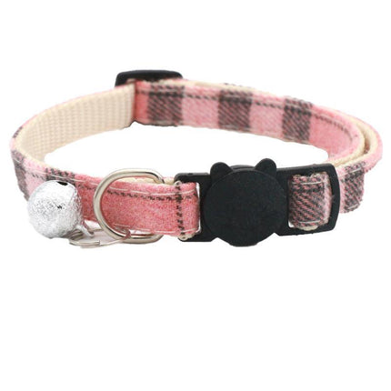 Cat Collar Reflective with Safety Release Breakaway Buckle Kitten Puppy Pet Bell - Aimall