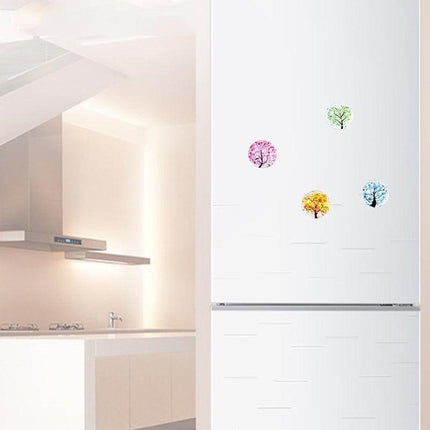 12PCS Tree Of Life Landscape Refrigerator Magnets Glass Stickers Whiteboard - Aimall