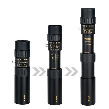 4K 10-300X40mm Super Telephoto Zoom Monocular Telescope Without mini Tripod - Aimall