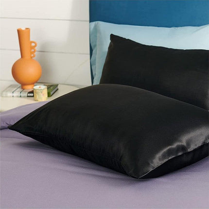 2X Satin Pillow Case Bedroom Pillowcase Cushion Covers Home Decor Luxury Slip - Aimall