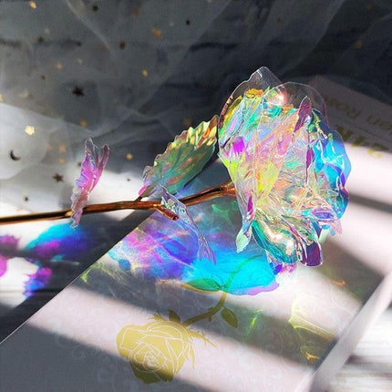 5PCS Luminous Rose Unique Gifts for Women Galaxy Crystal Flower Gift for Women - Aimall