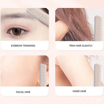 9X Eyebrow Facial Razor Dermaplaning Tool with Biodegradable Wheat Straw Handle - Aimall