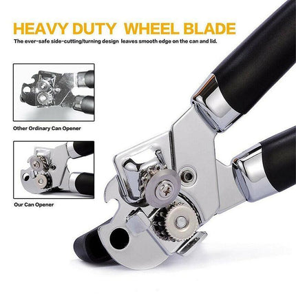 3-in-1Can amp Bottle Opener Classic Stainless Steel Manual Heavy Duty Can Opener - Aimall