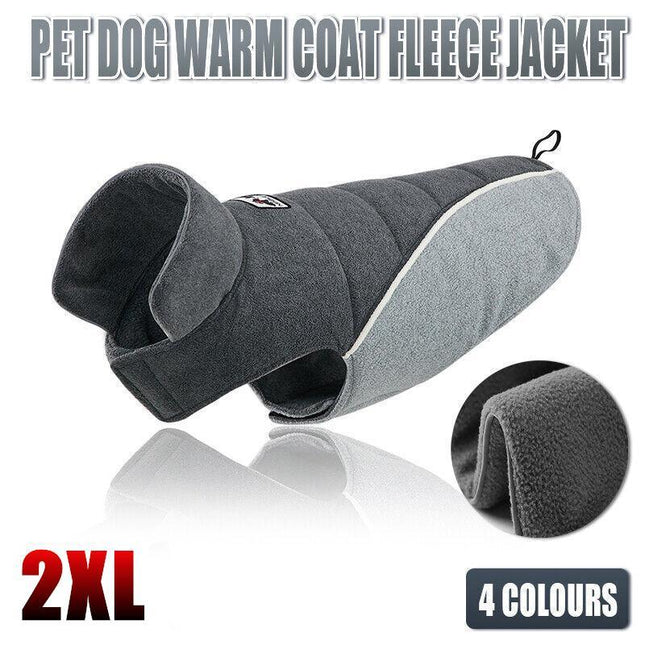 2XL Size Pet Dog Warm Coat Fleece Jacket Double-sided Vest Jumper Sweater Winter - Aimall