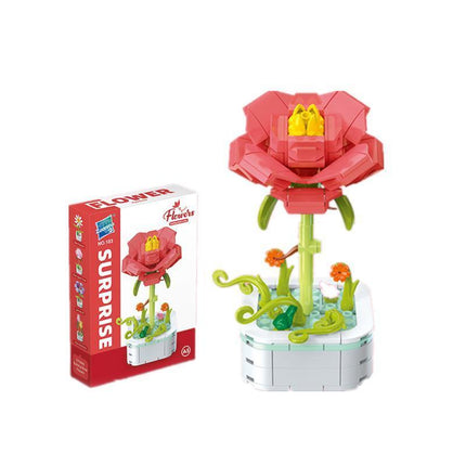 Block Bouquet Plant Building Block Plant Potted Bricks Bouquet 3D Model Toy - Aimall