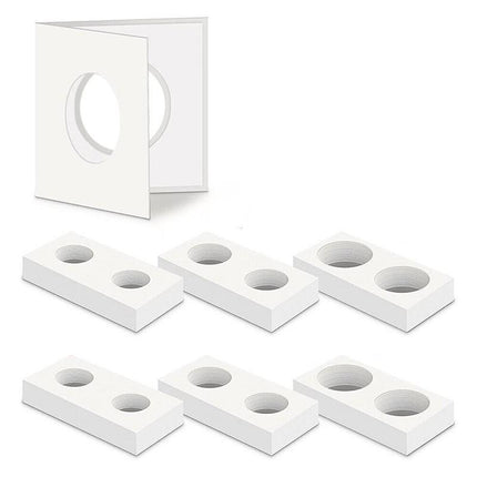 100PCS CARDBOARD 2"x 2" COIN HOLDERS 35mm SUIT 50c, 20c NEW - Aimall