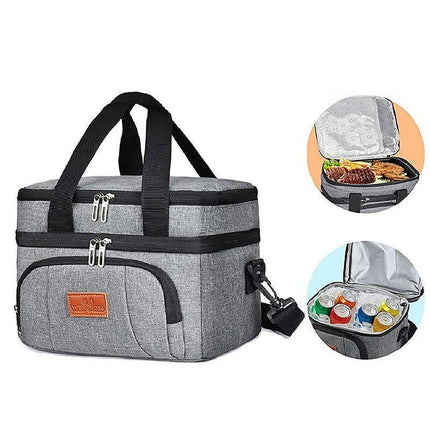 Insulated Lunch Bag with Shoulder Strap - Aimall
