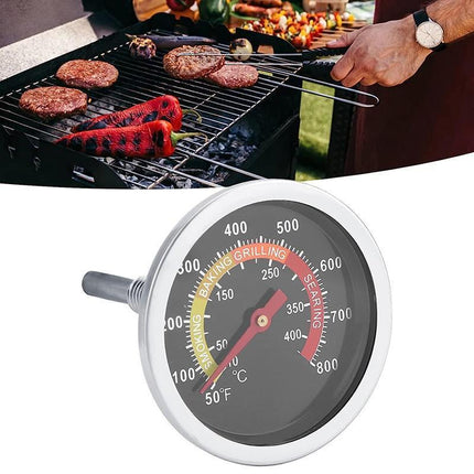 10-400℃ Barbecue Thermometer Gauge Stainless BBQ Smoker Grill Temperature - Aimall