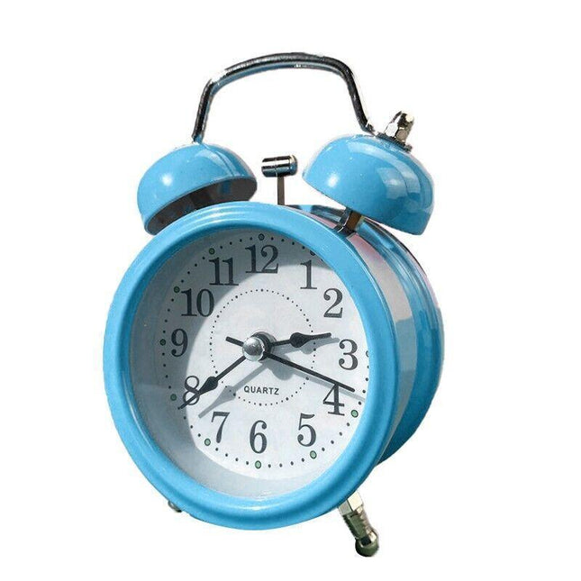 Twin Bell Alarm Clock Vintage Retro Loud Clocks Battery Bedside Desk Analogue - Aimall