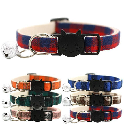 Cat Collar Reflective with Safety Release Breakaway Buckle Kitten Puppy Pet Bell - Aimall