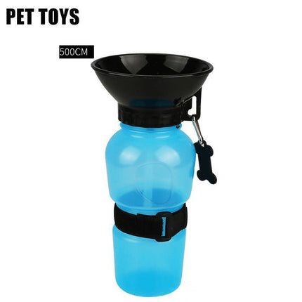 500ML Dog Cat Water Drinking Bottle Detachable Travel Cup Portable Pet Feeder - Aimall