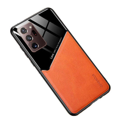 For Samsung Galaxy S21 S22 S20 Note 20 Ultra Plus S20 FE Leather Case Orange - Aimall