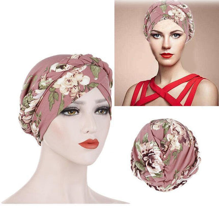 Women's Comfort Cap Floral Pattern Chemo Head Coverings - Aimall