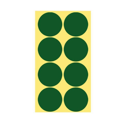 8/13/25/50mm Colour Sticker Dots Adhesive Round Labels Circular Scrapbooking Green - Aimall