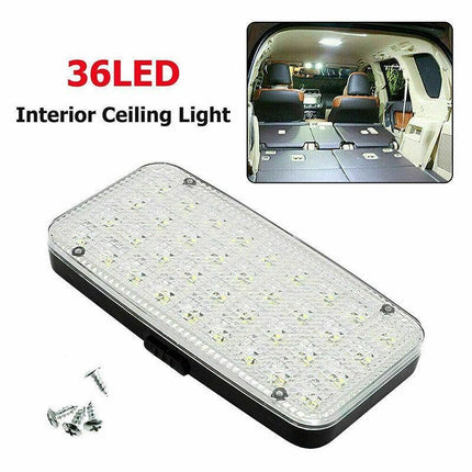 12V 36LED CARAVAN BOAT TRUCK CAR INTERIOR ROOF CEILING DOME CABIN LIGHT DURABLE - Aimall