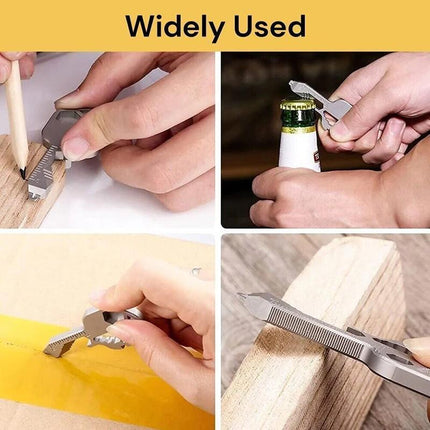 24 in 1 Multi-tool Key Shaped Pocket Keychain Bottle Opener Wrench Ruler Tools - Aimall