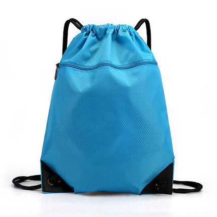 Women Mens Drawstring Backpack Bag Gym Sports Sack Portable Shoe Balls Bags - Aimall