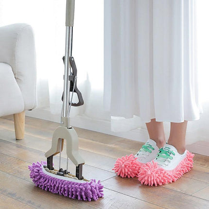 2 Pair Lazy Mop Slipper Floor Polishing Cleaning Sock Shoe Mopping Slipper Cover - Aimall