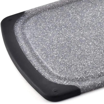 Plastic Chopping Board Cutting Boards Set for Kitchen Juice Groove Black Marble - Aimall
