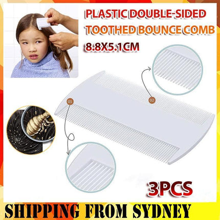 3 X Lice Comb Flea Double Sided Nit Beauty Salon Hair Head Lice Best Plastic - Aimall