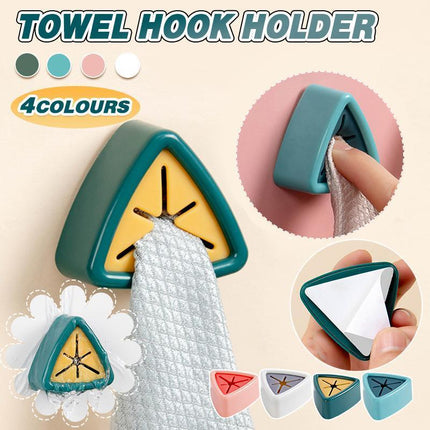 Punch Free Towel Storage Plug Towel Rack Bathroom Organizer Wash Cloth Hook T9Q6 - Aimall
