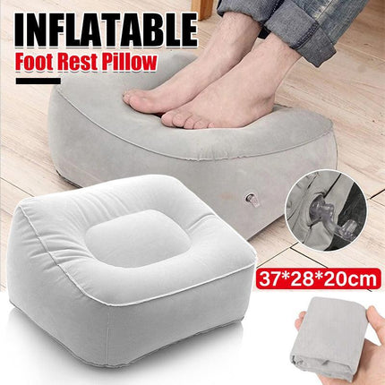 Travel Inflatable Foot Rest Air Pillow Cushion Office Home Leg Footrest Relax - Aimall
