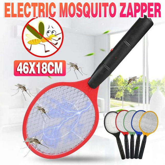 Electronic Bug Zappers Racket Mosquito Fly Swatter Insect Killer Battery - Aimall