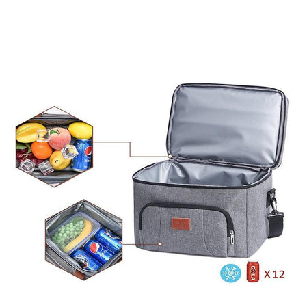 Insulated Lunch Bag with Shoulder Strap - Aimall