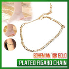 Classic Bohemian 18K Gold Plated Heshe Chain Anklet Foot Jewelry Beach Gift - Aimall