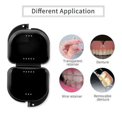 Orthodontic Retainer Box Teeth Mouth Denture Dental Case Guard Storage Sport - Aimall