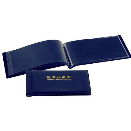 Navy BankNote 40 Pages Album Stock Collection Storage Currency Holder Pocket - Aimall