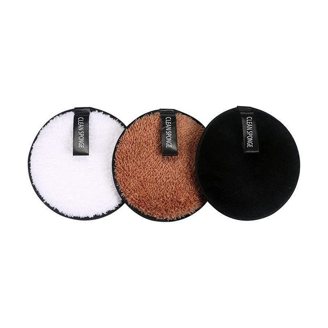 1/3X Reusable Makeup Remover Pads Microfiber Face Cleaner Puff Facial Cleansing - Aimall