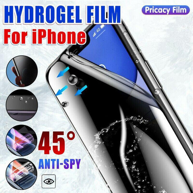 Pravacy Film iPhone 13 12 11 Pro Xs Max Plus Privacy Anti-Spy Hydrogel Film Screen Protector - Aimall