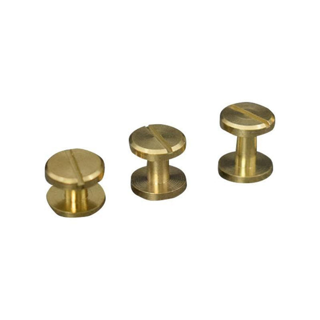 20x Belt Screw Leather Craft Chicago Nail Brass Rivets Stud Head Wallet Round - Aimall