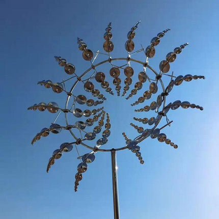 Unique and Magical Metal Windmill Kinetic Metal Wind Spinners Garden Decoration - Aimall