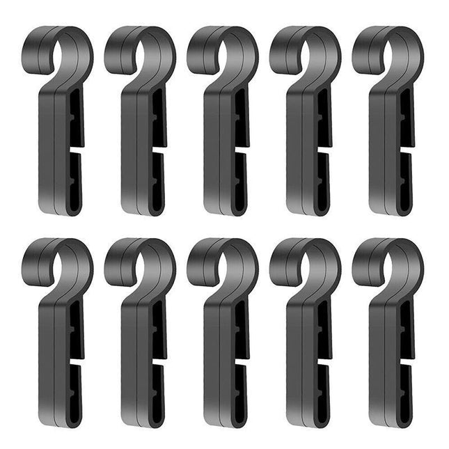 10PCS Helmet Clips Headlamp Hard Hat Safety Helmet Cap Head Lamp Buckle Hook Kit - Aimall
