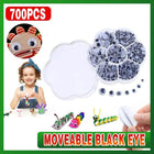 700x Google Googly Eyes Joggle Moveable Black Eye Wiggly Craft Stick On Adhesive - Aimall